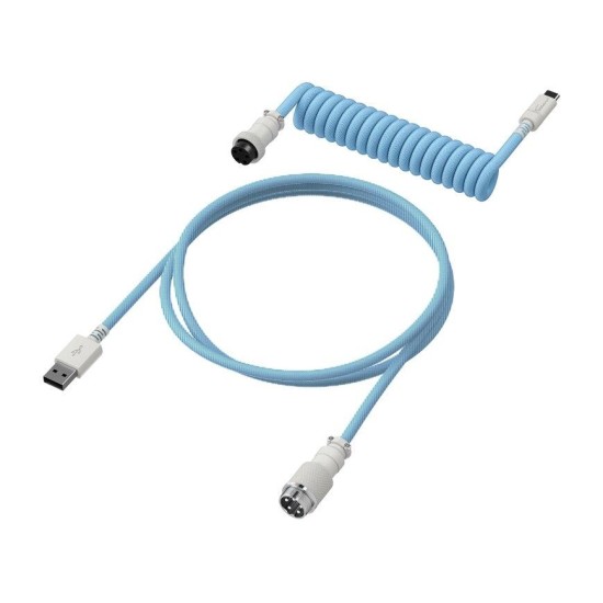 Кабел за клавиатура HyperX Coiled Cable USB-C Light Blue-White