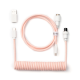 Кабел за клавиатура Keychron Coiled Aviator Light Pink