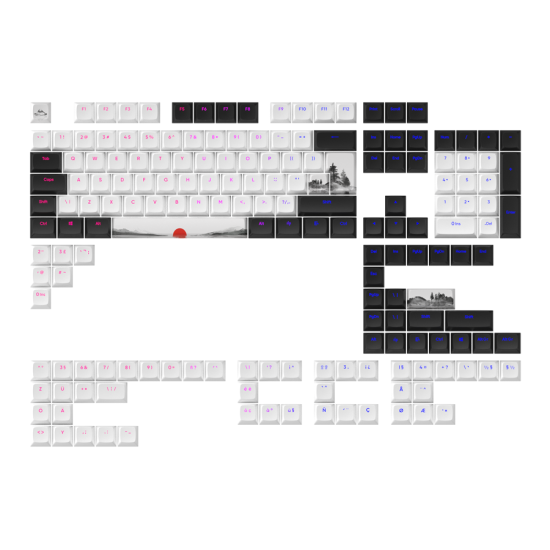 Капачки за механична клавиатура Dark Project - Fuji за ANSI & ISO Layout
