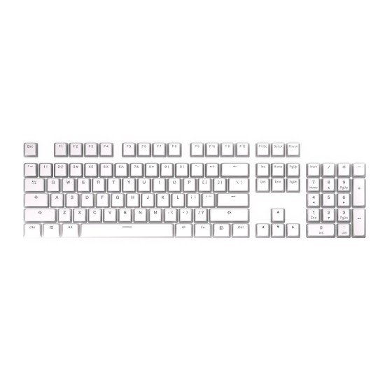 Капачки за механична клавиатура ENDORFY - 104 бр PBT, US Layout, Onyx White