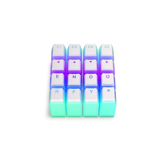 Капачки за механична клавиатура ENDORFY - 104 бр PBT, US Layout, Onyx White