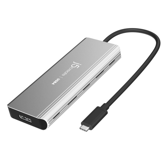 5-портов хъб j5create JCD401 USB4 Dual 4K Multi-port USB-C, 4K HDMI