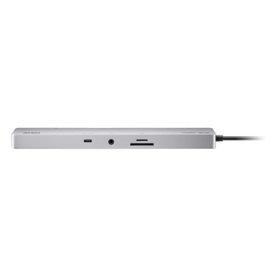 ATEN Докинг 11-in-1 USB-C Multiport Dock + Power Pass-Through, 2 x HDMI, LAN,3.5mm, USB-C, SD Card , microSD, 3 x USB 3.2 ATEN Докинг 11-in-1 USB-C Multiport Dock + Power Pass-Through, 2 x HDMI, LAN,3.5mm, USB-C, SD Card , microSD, 3 x USB 3.2