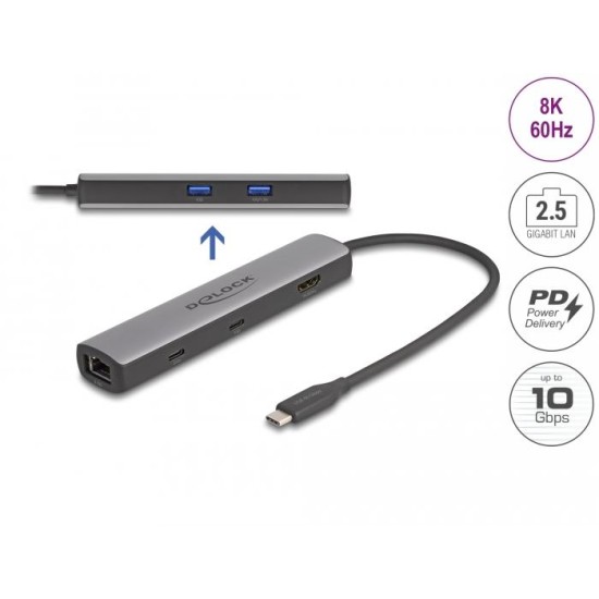 Докинг станция Delock USB 40 Gbps USB Type-C