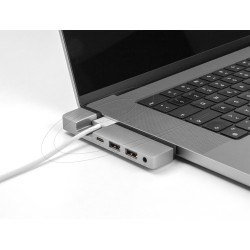 Докинг станция Delock for MacBook Pro / MacBook Air Thunderbolt™ 4, 5K Резолюция / 100 W PD / 10 Gbps Hub / LAN / Audio Докинг станция Delock for MacBook Pro / MacBook Air Thunderbolt™ 4, 5K Резолюция / 100 W PD / 10 Gbps Hub / LAN / Audio