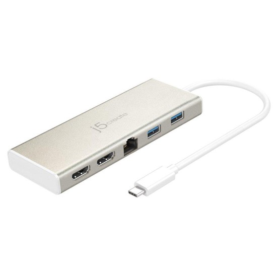 Докинг станция j5 create JCD381, USB-C, 2x HDMI, USB 3.1, PD 2.0, LAN