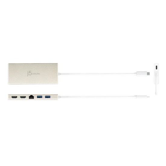 Докинг станция j5 create JCD381, USB-C, 2x HDMI, USB 3.1, PD 2.0, LAN