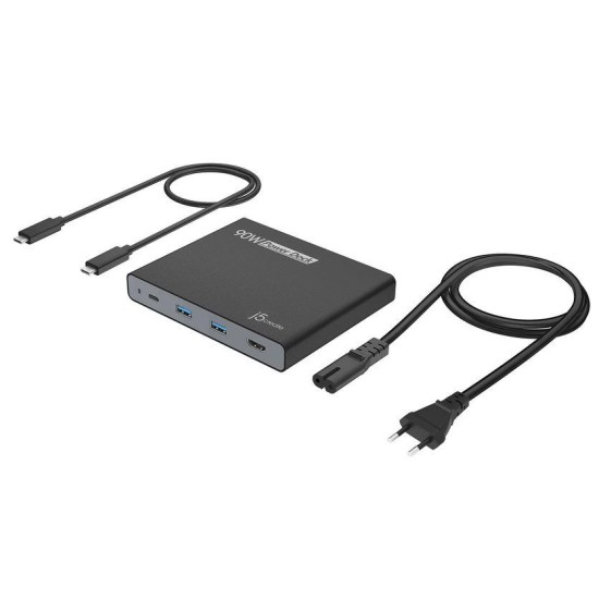 Докинг станция j5create JCDP392 90W Built-in USB-C, Travel Dock