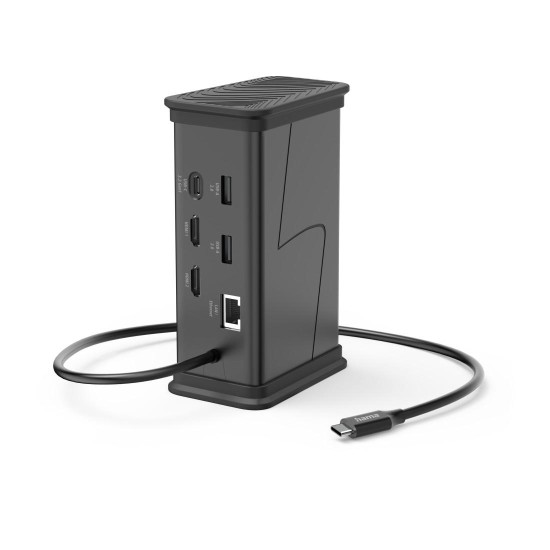 HAMA Докинг станция USB-C "Connect2Office Black", 9 порта, 2x HDMI™, USB-A, USB-C, LAN HAMA Докинг станция USB-C "Connect2Office Black", 9 порта, 2x HDMI™, USB-A, USB-C, LAN