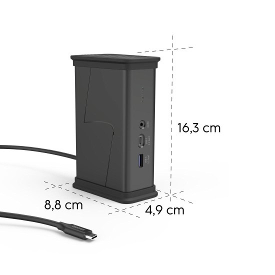 HAMA Докинг станция USB-C "Connect2Office Black", 9 порта, 2x HDMI™, USB-A, USB-C, LAN HAMA Докинг станция USB-C "Connect2Office Black", 9 порта, 2x HDMI™, USB-A, USB-C, LAN