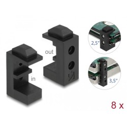 Скоба за твърд диск DeLock 18027, За  2x 2.5" SSD / 1х 3.5" HDD, Черен