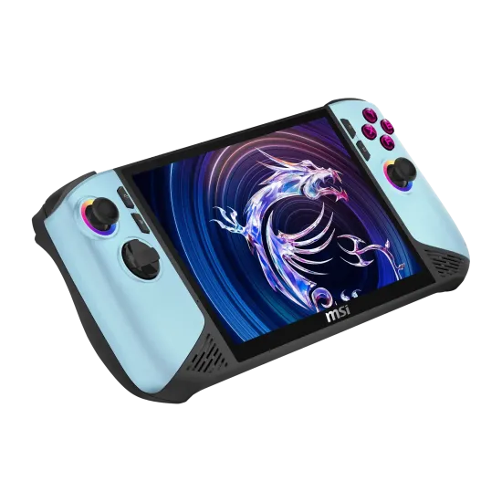 Игрова конзола MSI Claw 8 AI+ A2VM-261GR - 8" IPS FHD+(1920x1200) 120Hz VRR, Intel Core Ultra 7 258V, 32GB LPDDR5x, 1TB SSD, Win 11 Home - Glacier Blue Edition