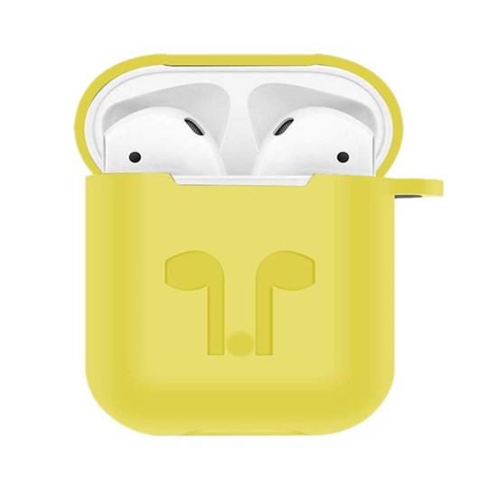 Силиконов калъф за AirPods 1 и 2 - жълт