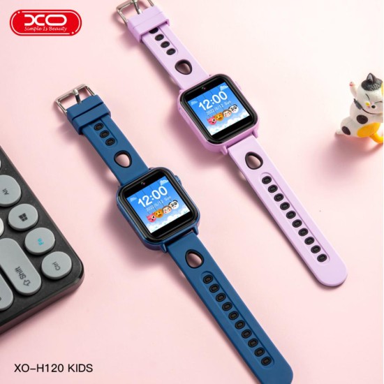 XO Смарт часовник за деца, Kids H100, 2G SIM - розов