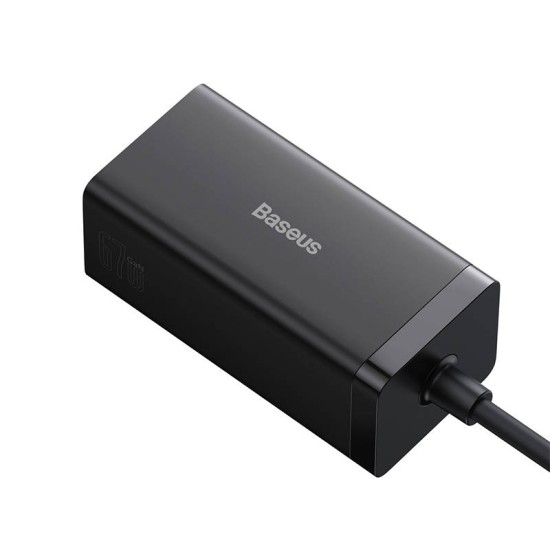 Зарядно BASEUS 220V 67W GaN5 Pro, USB-A, 2xUSB-C, HDMI - черен